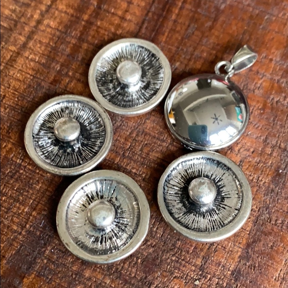 2/$20 Silver Button Pendants - Picture 2 of 7